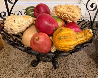 vintage decorative fruit basket