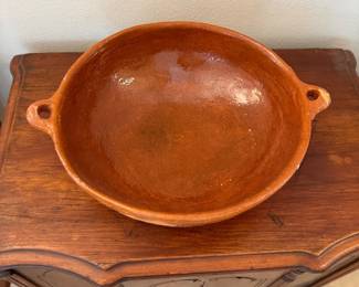 traditional terracotta or clay dish