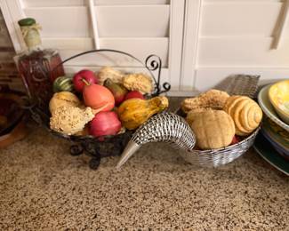 vintage decorative fruit basket