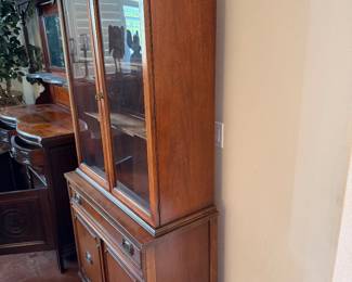 vintage mahogany china cabinet