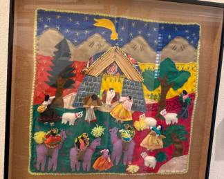 Peruvian arpillera, a traditional handmade patchwork and applique textile art