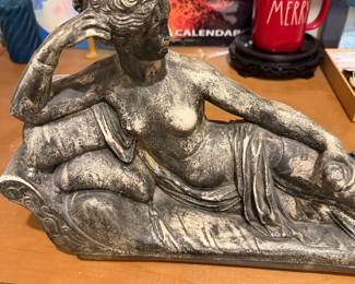 vintage chalkware sculpture depicting Pauline Bonaparte