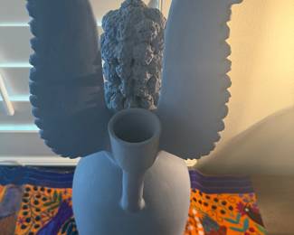 collectible cement sculpture of an angel