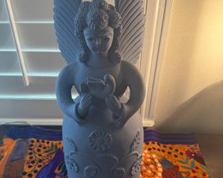 collectible cement sculpture of an angel