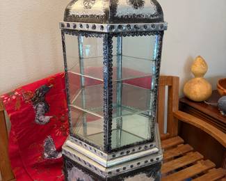 decorative hexagonal curio tower
