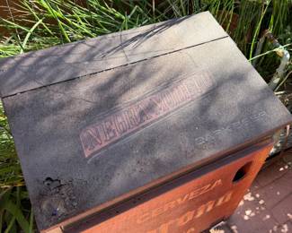 vintage-style Corona Extra branded metal ice chest cooler