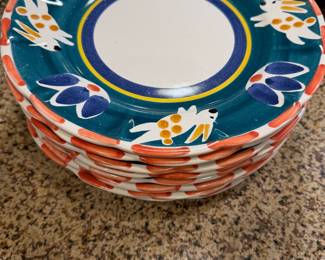 Pottery Barn Garden Animal round chop plates