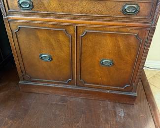 vintage mahogany china cabinet
