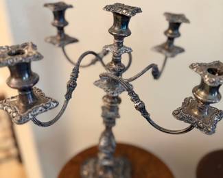 vintage silver-plated candelabra