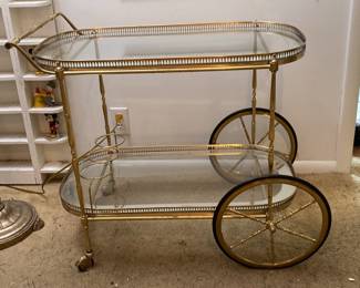 Brass bar / tea cart