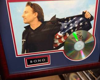 Bono autographed memorabilia