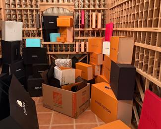Louis Vuitton and Chanel empty boxes 