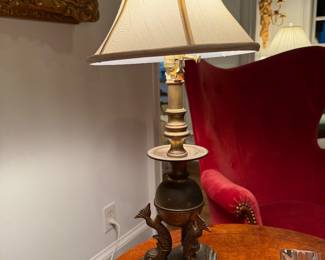Antique brass lamp