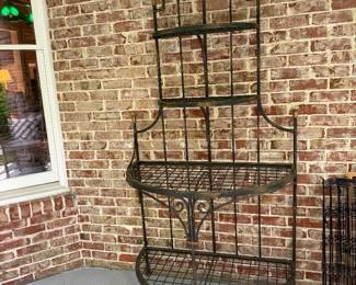 Wrought iron bakers rack