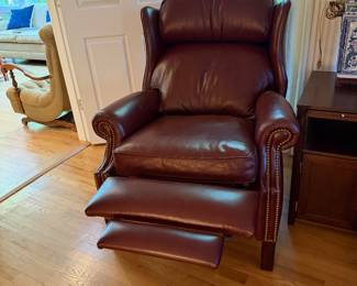 Hancock & Moore red leather recliner 