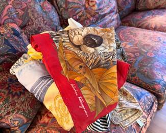 Vintage Salvatore Ferragamo silk scarf