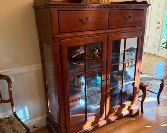 Bob Timberlake solid cherry display cabinet