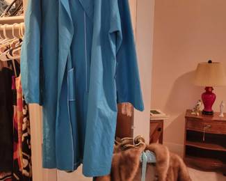 Christian Dior coat and Fur stole