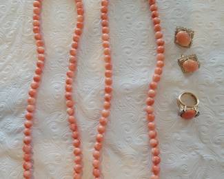 Angel skin coral jewelry