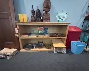 antique and vintage pieces, books, silver platters