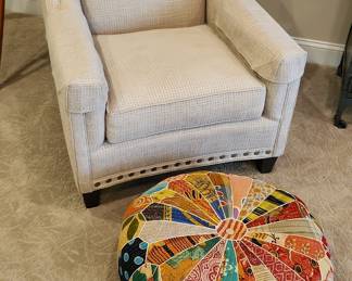 Patchwork Kantha Pouf Ottoman
