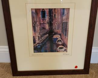 Canal with Blue Shutters by Martin Roberts