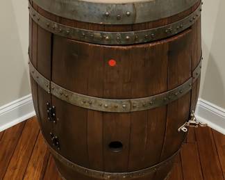 Wine Barrel Bar Cabinet