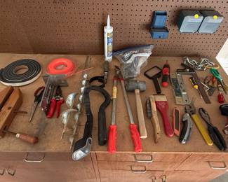 Assorted Hand Tools and Hardware