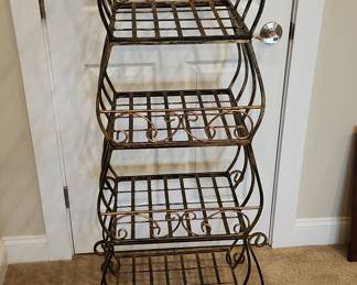 Ornate Scroll Metal Baker's Rack/Plant Stand
