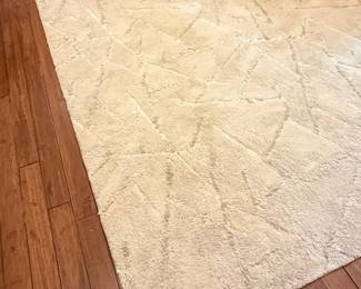 Cream Textured Area Rug