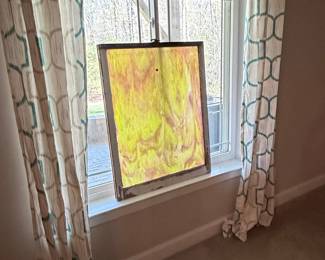 Vintage Stained Glass Panel