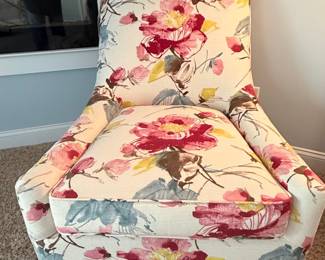 Floral Upholstered Accent Chair