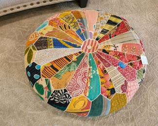 Patchwork Kantha Pouf Ottoman