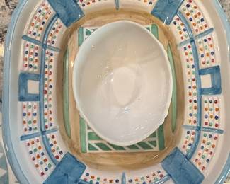 Ceramic Stadium Chip and Dip Platter