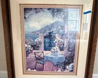 Framed Print of Italian Courtyard Scene