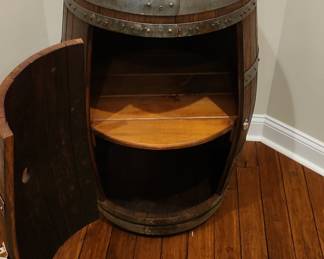 Wine Barrel Bar Cabinet