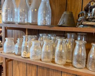 Antique Milk and cream bottles