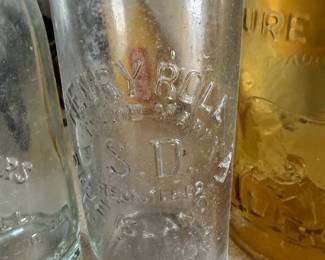 Henry Roll Milk Bottle Blue Island Illinois