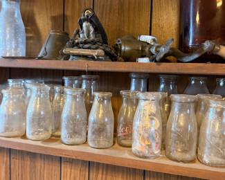 Antique Milk and cream bottles