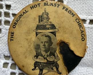 Antique The original Hot Black From CHicago Advertising mirror