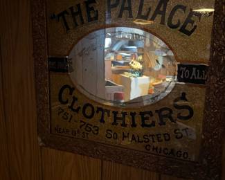 Antique The Palace Clothiers 751-753 South Halsted Chicago Sign NICE