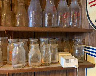 Antique Milk and cream bottles