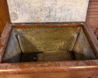 Ice Box Antique Oak Refrigerator