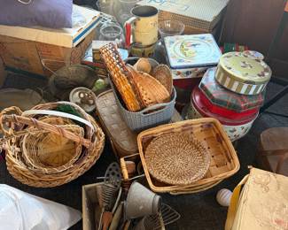 Baskets and tins