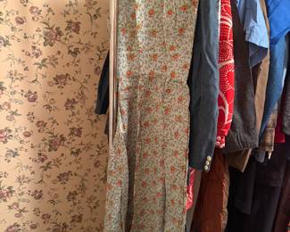 Cotton Dress Mid Century Floral