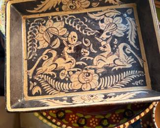 Vinatge Pottery casserole dish Tlaquepaque Mexico