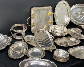 Sliver Plate Lot 2  Serving Platters  More 
