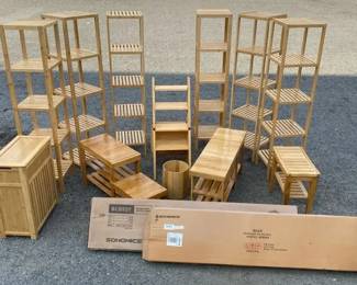 Bamboo Bonanza Shelves  Shoe Racks. NIB  Used