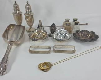 Sterling Silver Pieces Including 925 Stamped Necklace