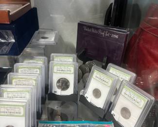 Slabbed Coins and Coin Sets